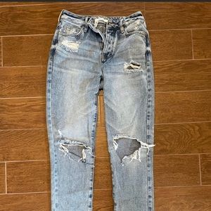 BOGO 50% off - PACSUN Mom jeans distressed size 25